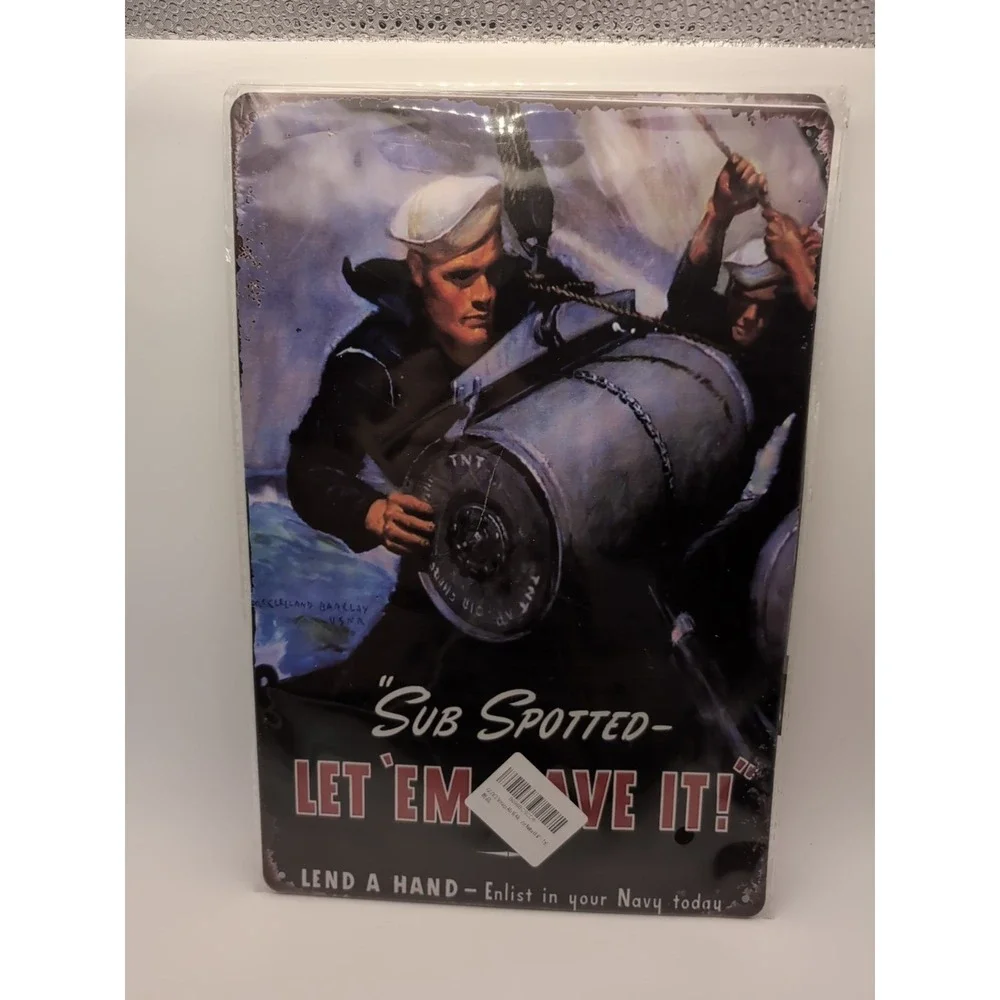 Sub Spotter Let Them‎ Have It -Steel Decor Sign 12x8
